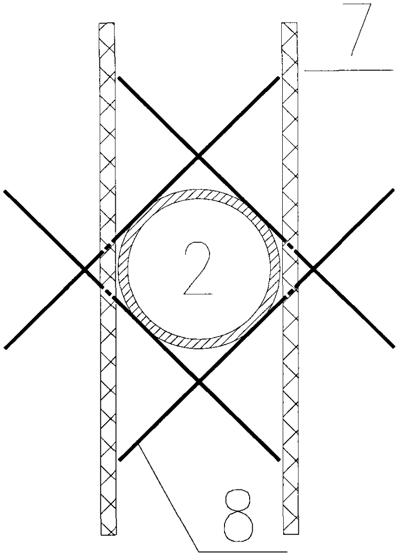 A casing for anchor rods passing through underground continuous walls