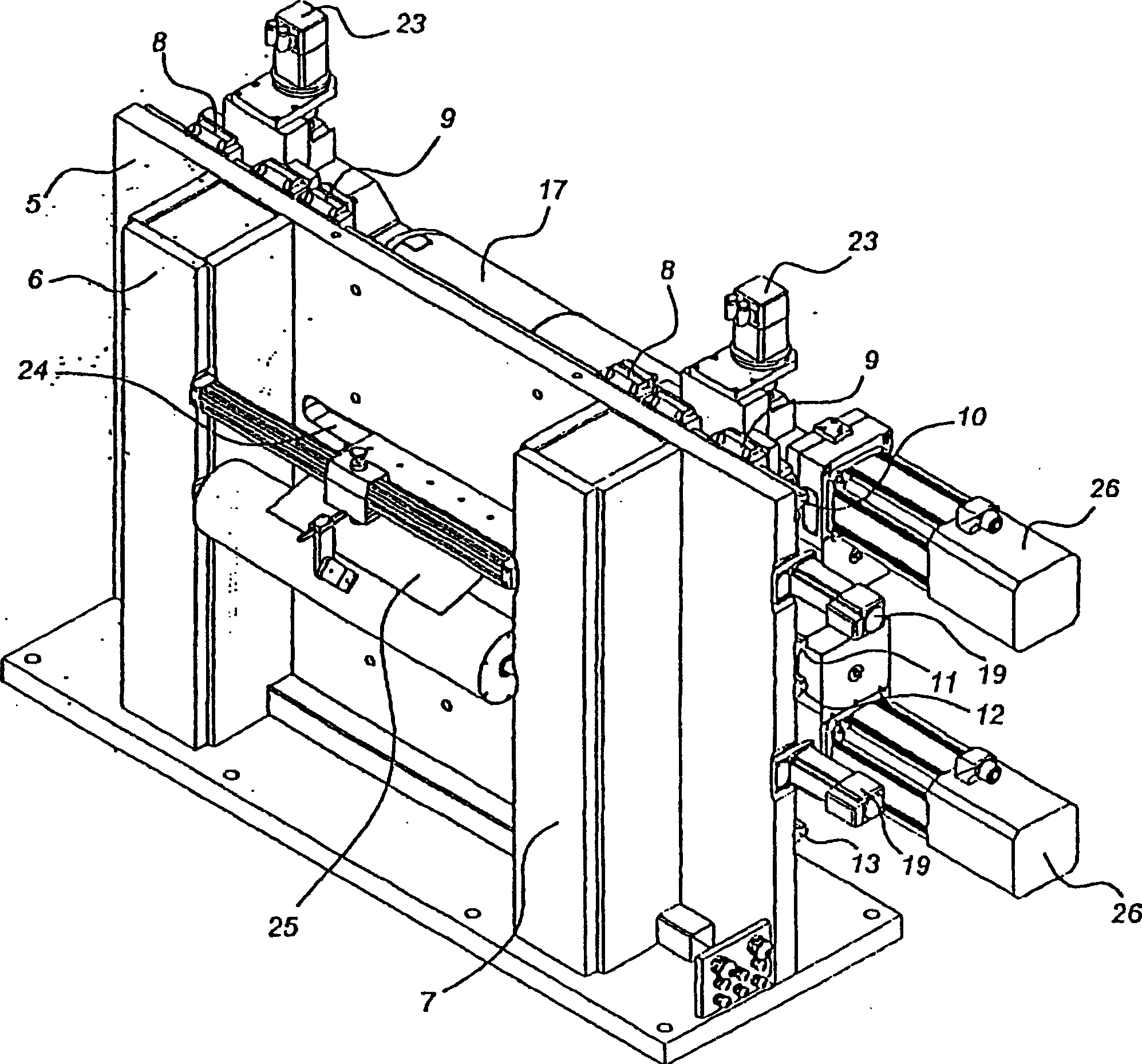 Installation for making a cut, crease and the like having a plate-shaped frame