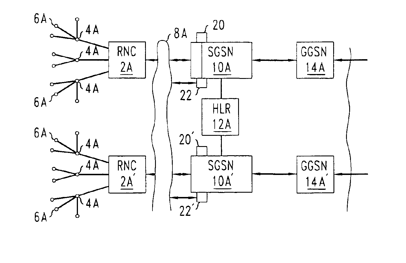 Inhibiting handover to a new serving GPRS support node during a real-time call in a telecommunication system