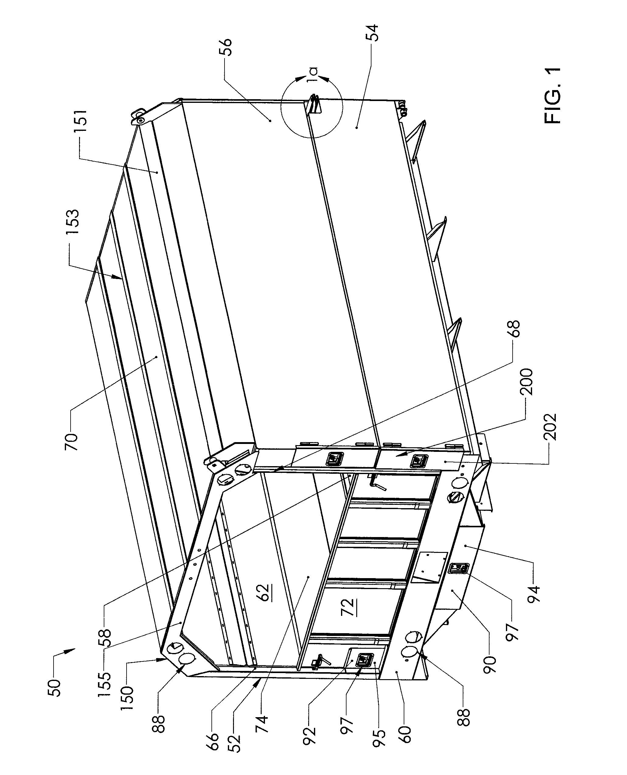 Side-discharge chipper body