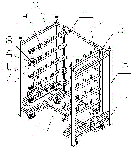 Front lower load beam turnover tooling