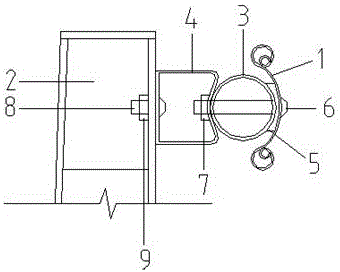 Anti-collision guardrail of single-beam steel