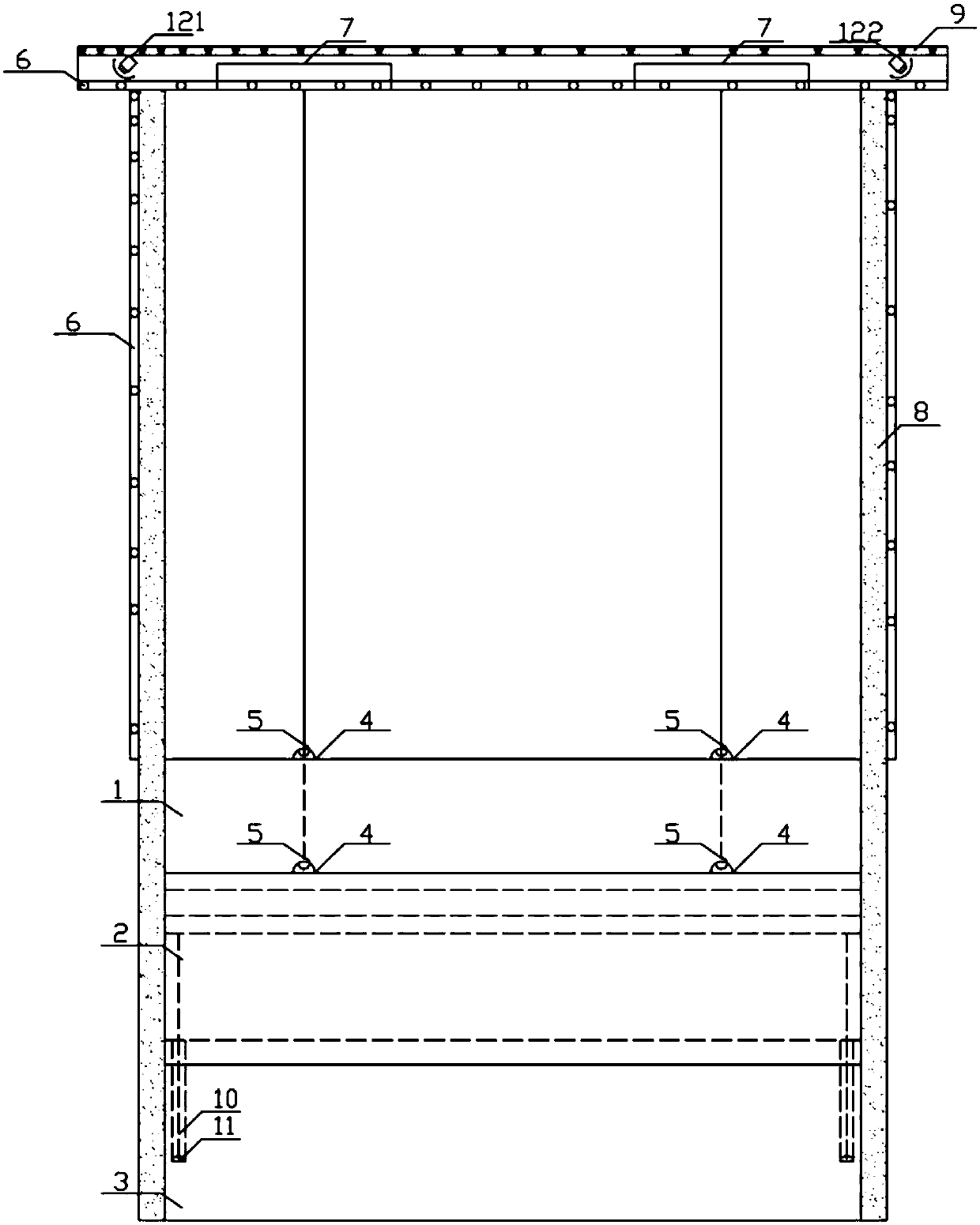 Intelligent landscape gate with layered water taking function and operation method thereof