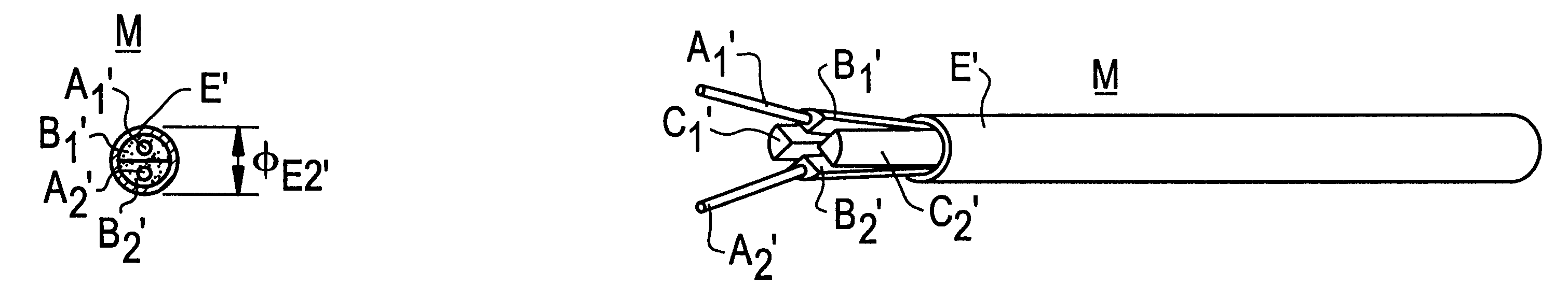 Shielded multiconductor cable and manufacturing method therefor