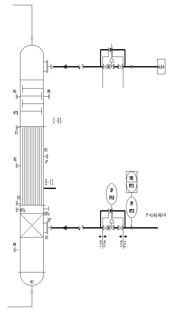 Method for reducing ammonia content and blasting property of medium-pressure emptying gas