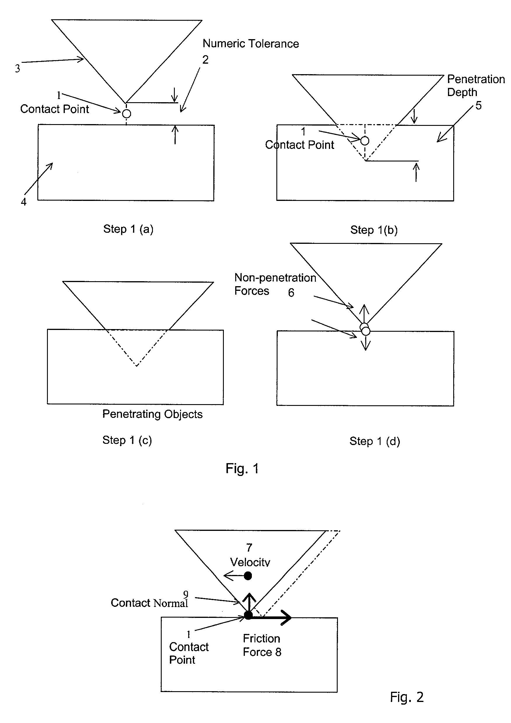 Method and apparatus for simulating dynamic contact of objects