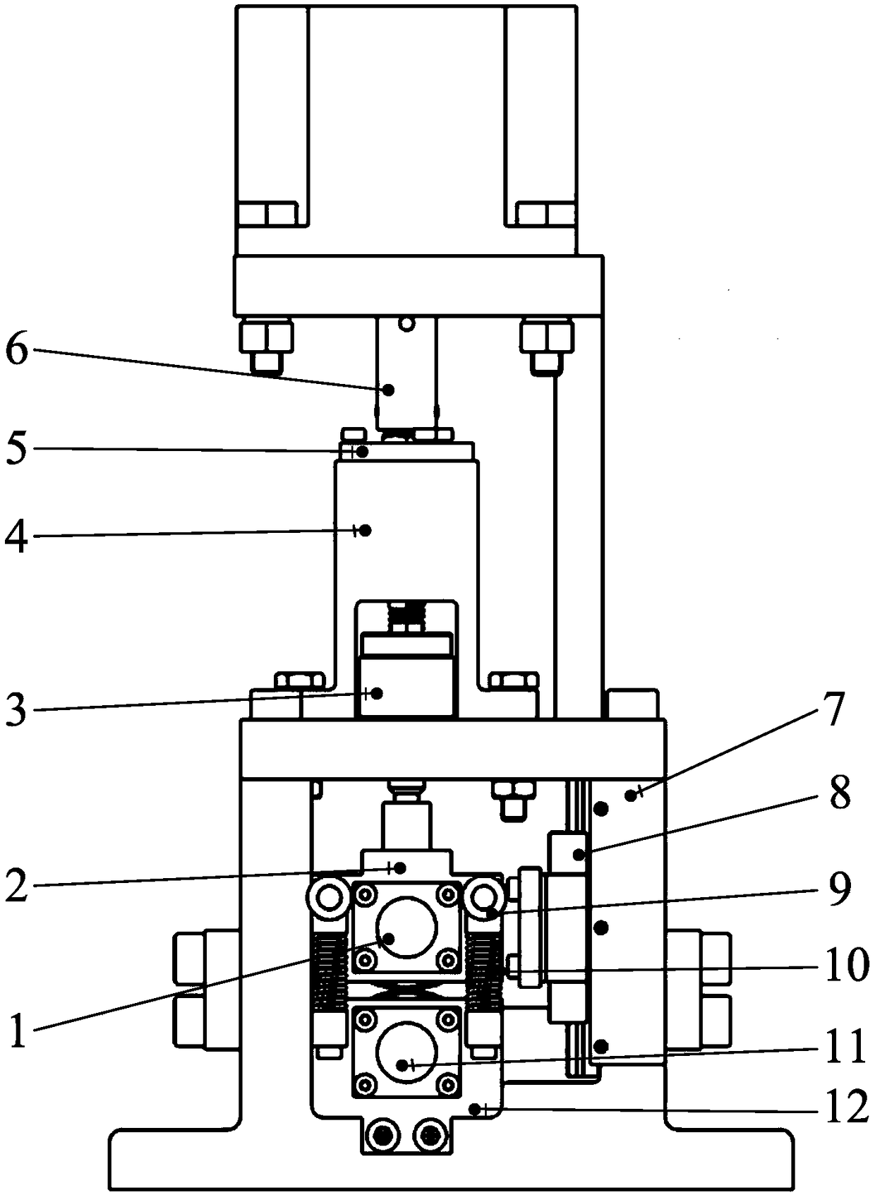 A cross wedge rolling mill for forming tiny shafts