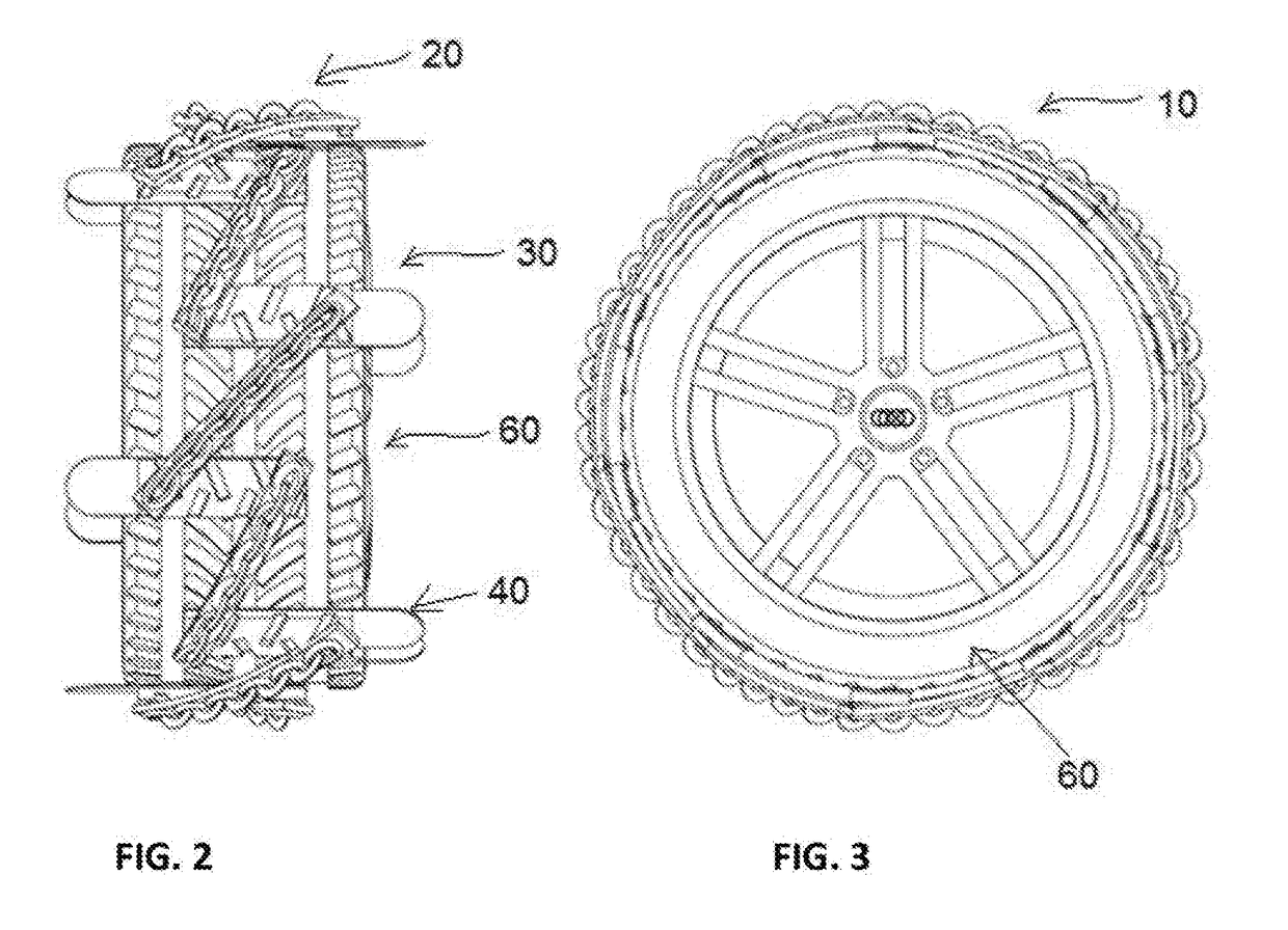 Snow chain device for vehicle tire