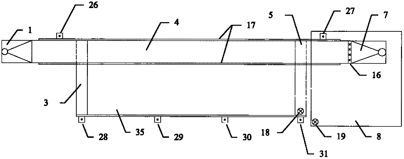 Experimental tank system of riparian zone