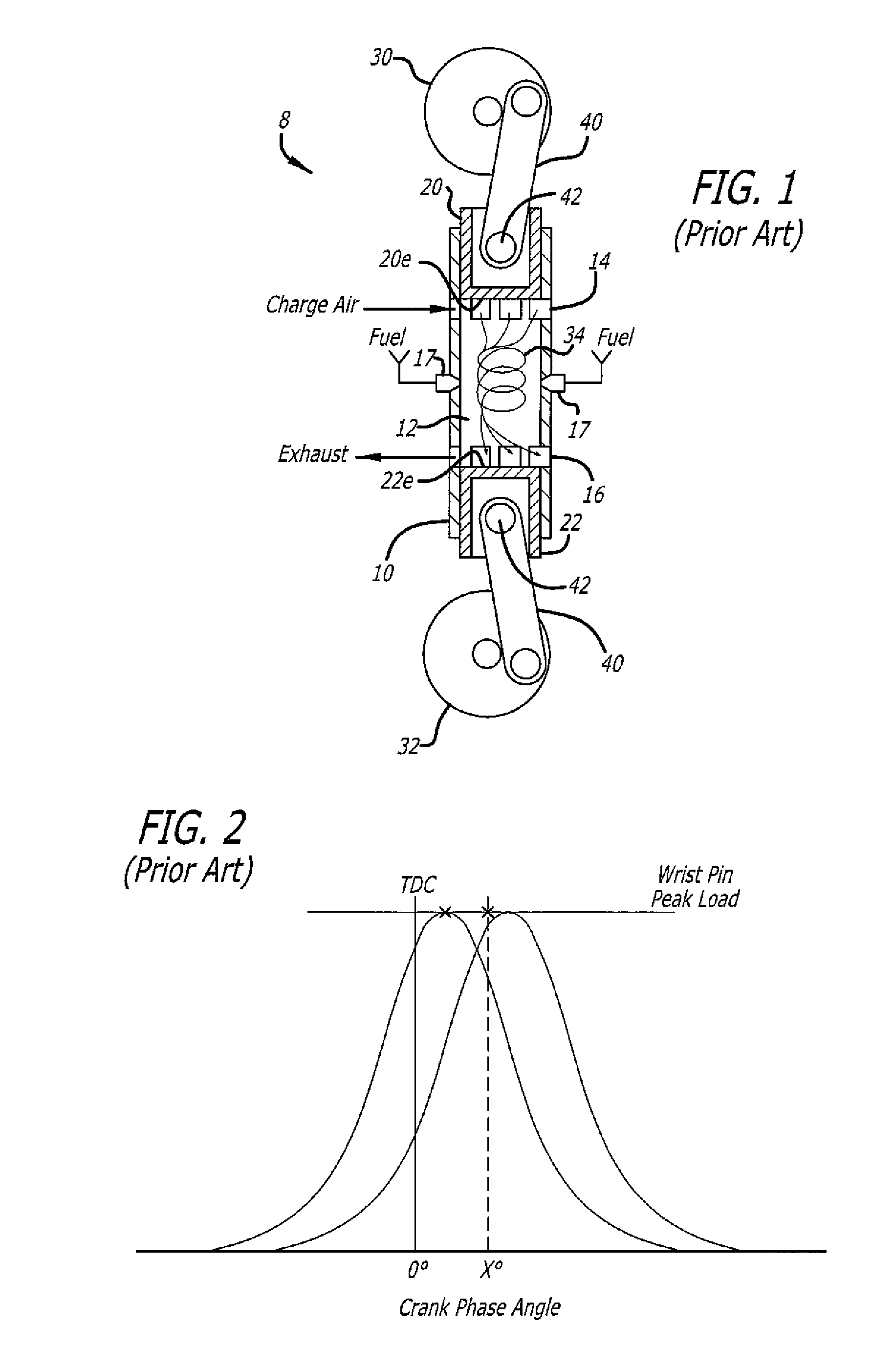 Load Transfer Point Offset Of Rocking Journal Wristpins In Uniflow-Scavenged, Opposed-Piston Engines With Phased Crankshafts