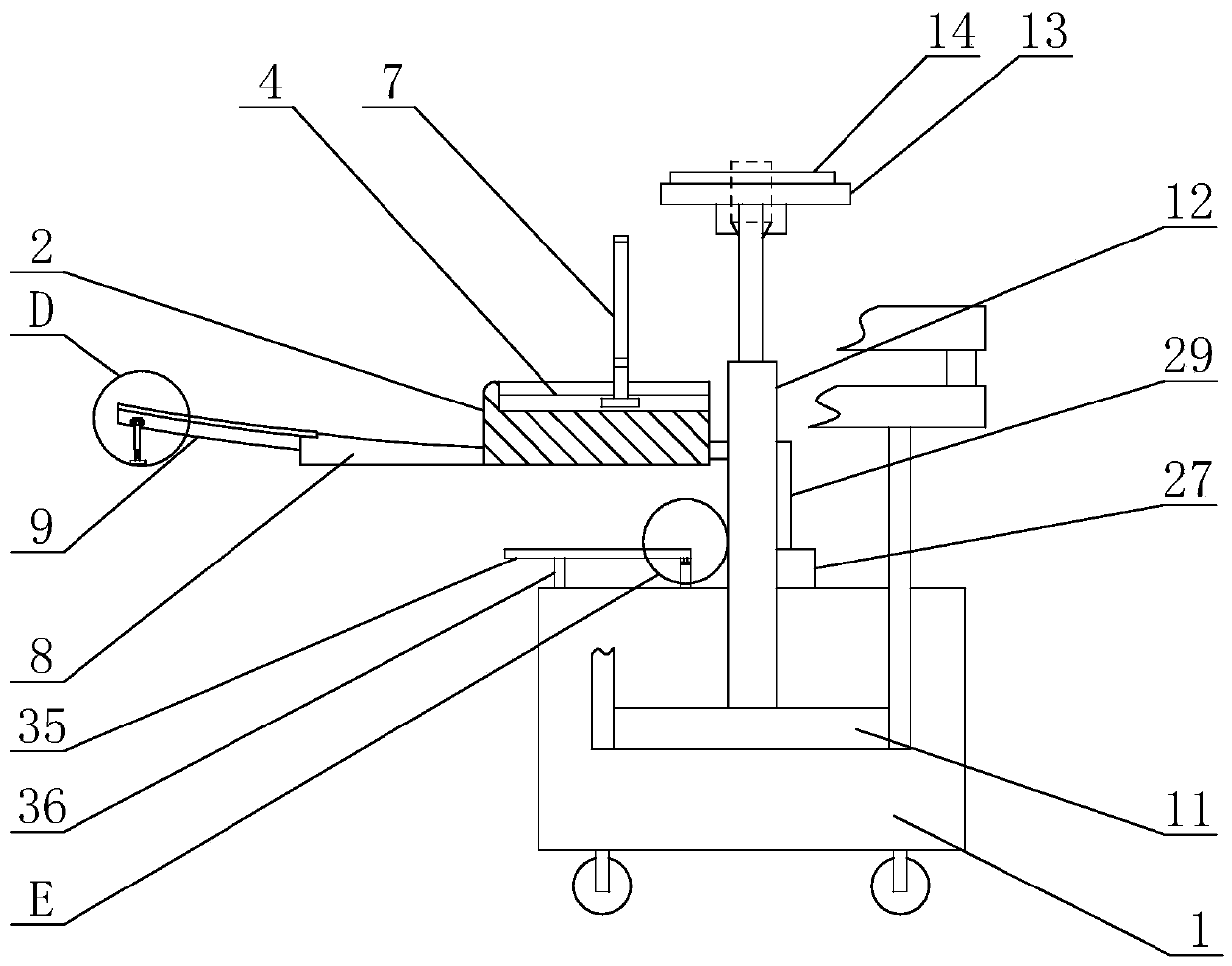 A cleaning and disinfection device for obstetrics and gynecology