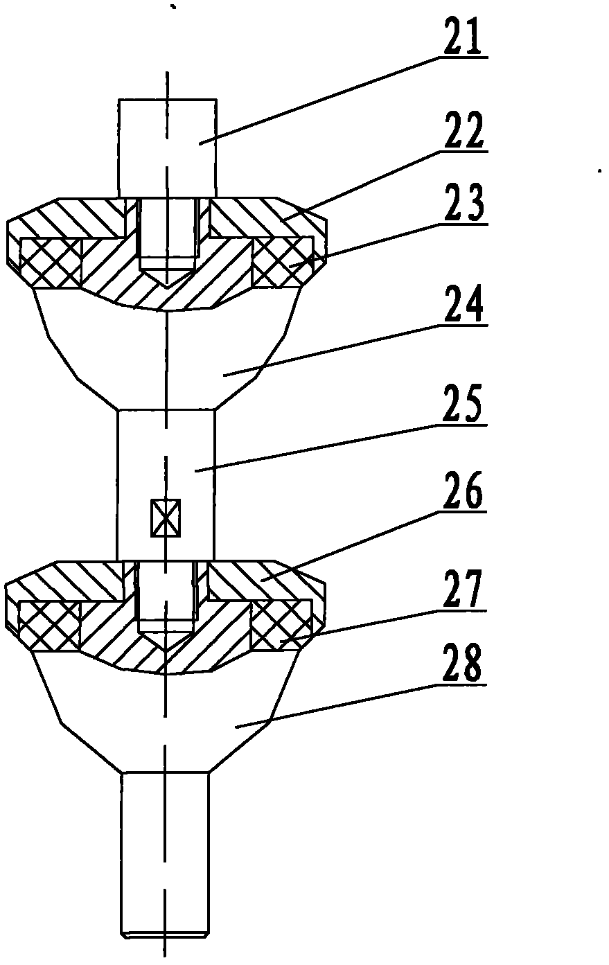 Regulating valve with double valve seats