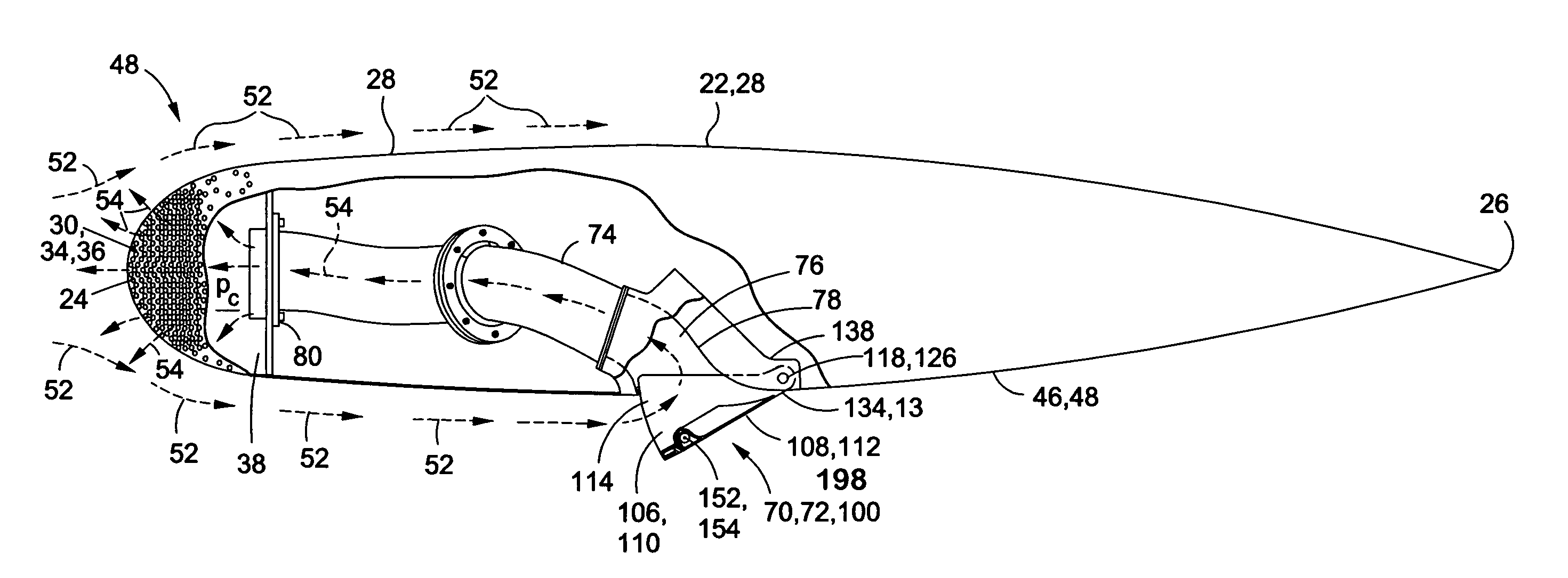 Door assembly for laminar flow control system