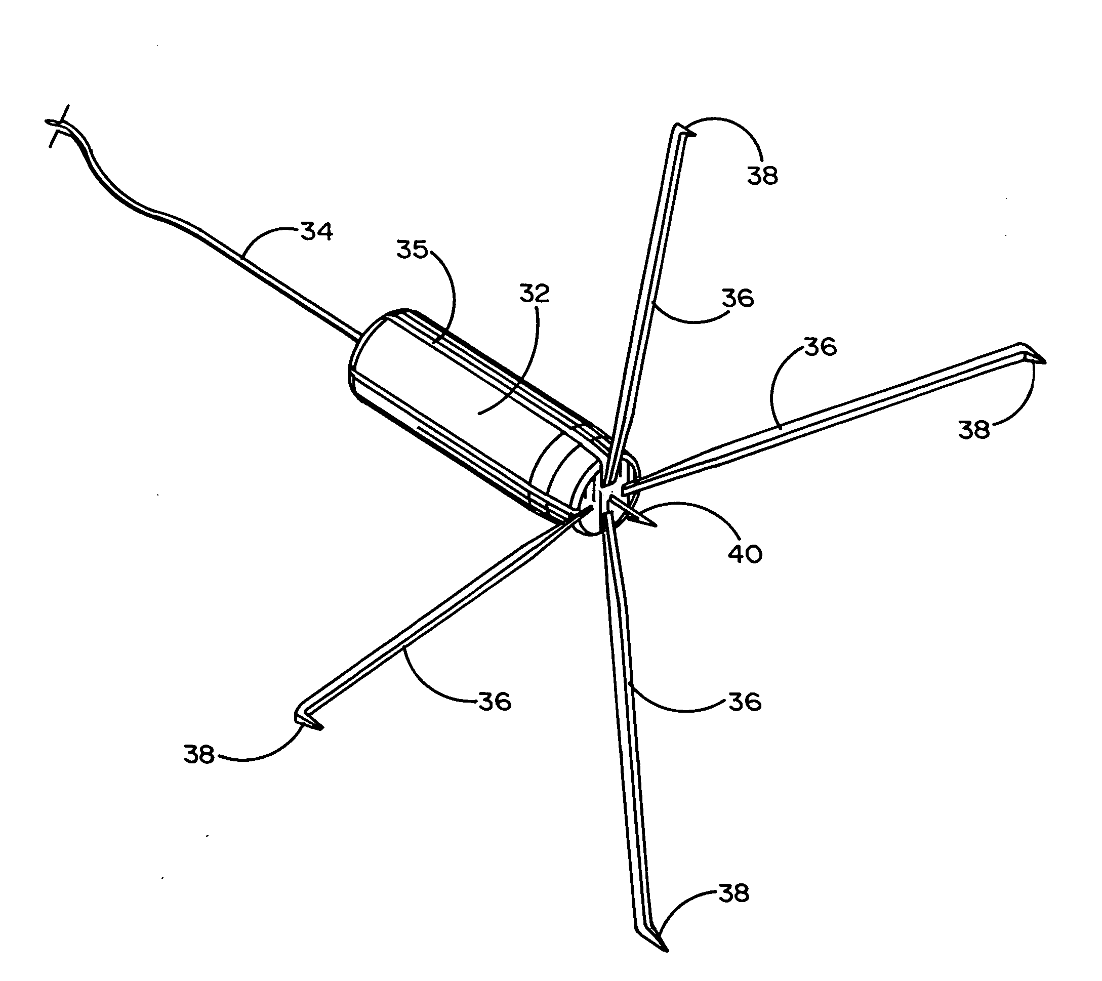 Electrical discharge immobilization weapon projectile having multiple deployed contacts