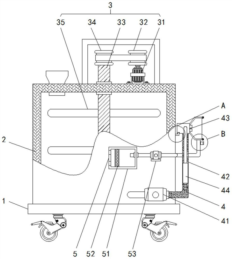 Construction device and construction process for high-rise building fireproof material