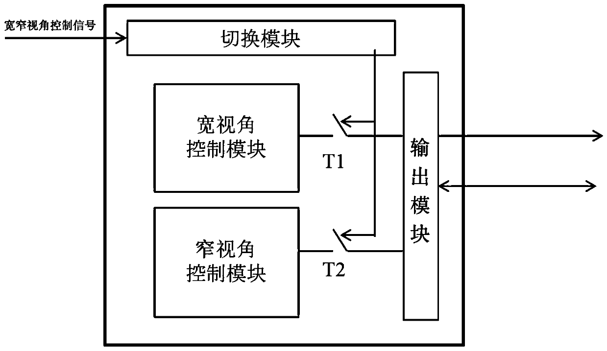 Wide and narrow viewing angle switching module and liquid crystal display device