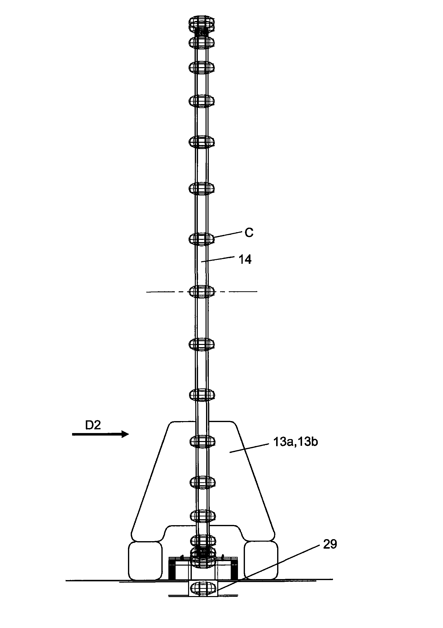 Amusement ride apparatus of ferris wheel type with suspendedgondola cars