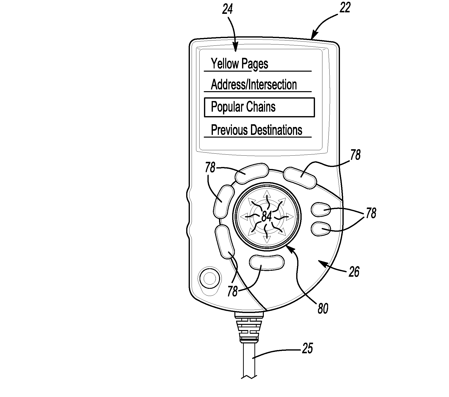 Navigation system with points of interest search