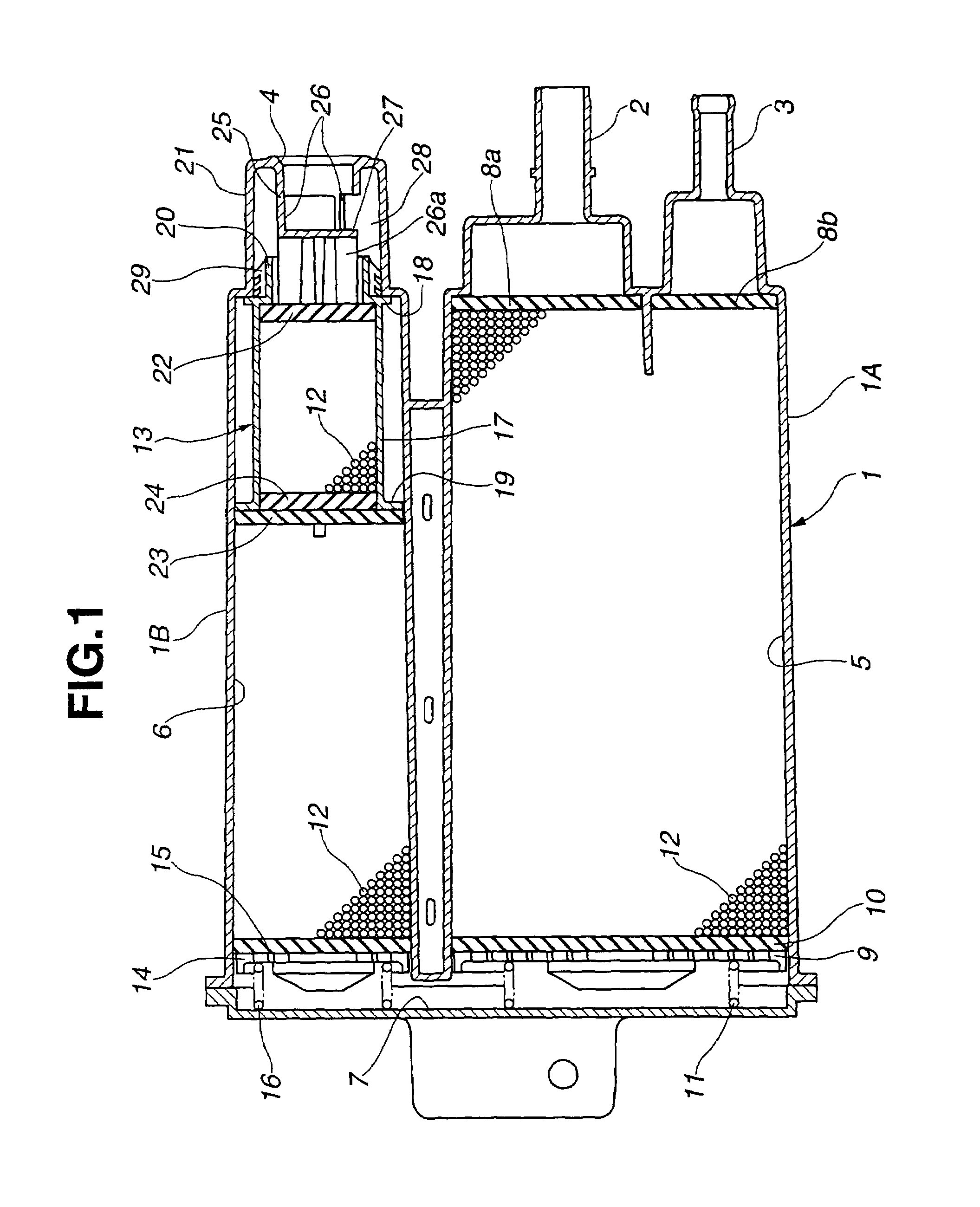 Fuel vapor treatment device