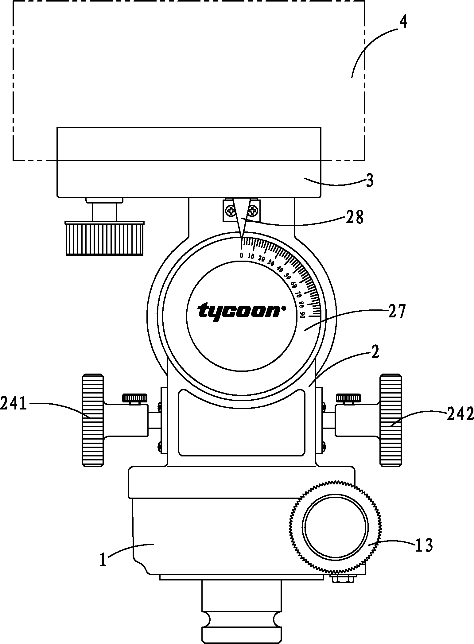 Fine tuning horizon instrument of observation mirror