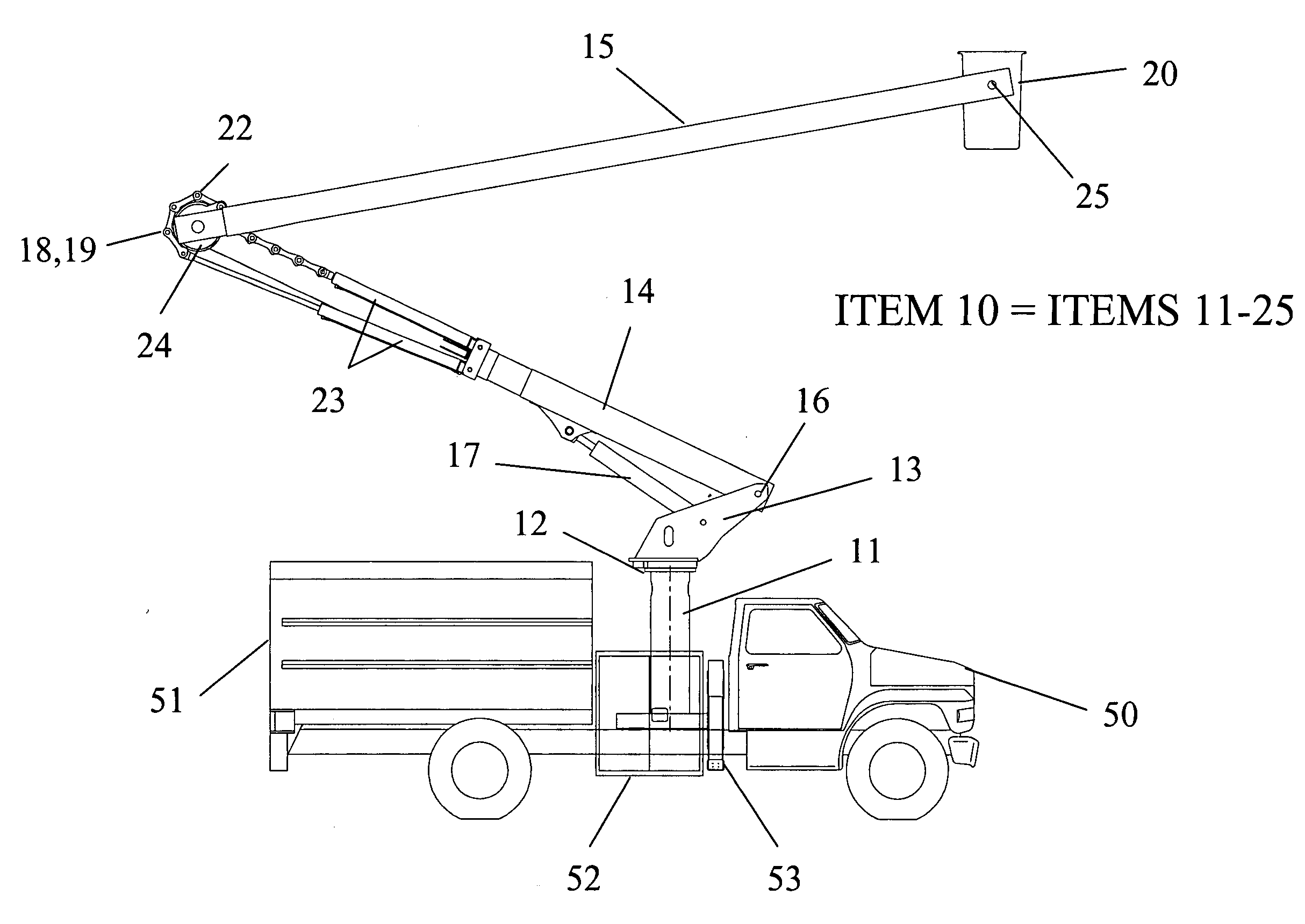 Aerial work platform assembly using composite materials