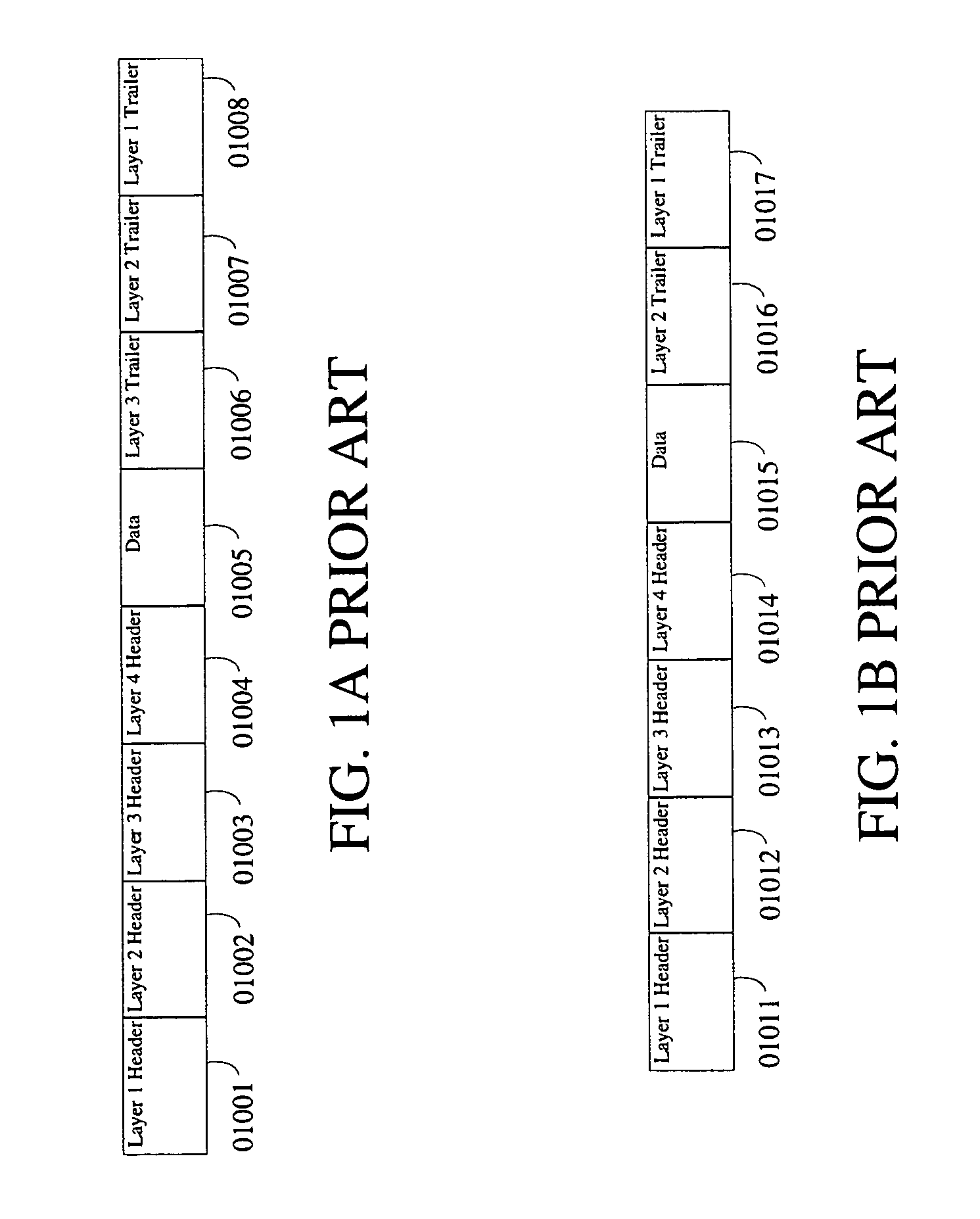 Creation and transmission of part of protocol information corresponding to network packets or datalink frames separately