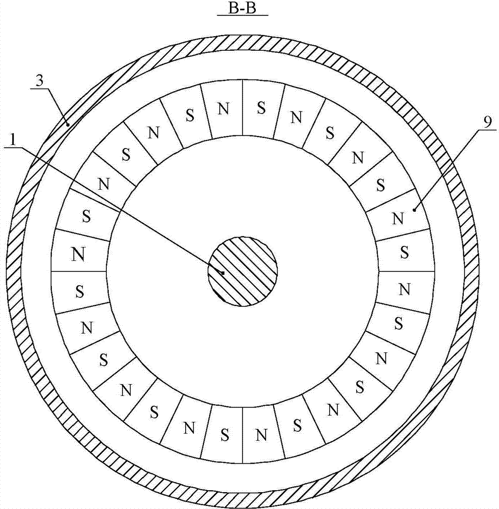 Modularization disc multi-phase permanent magnet synchronous motor based on single-layer and double-layer mixed windings