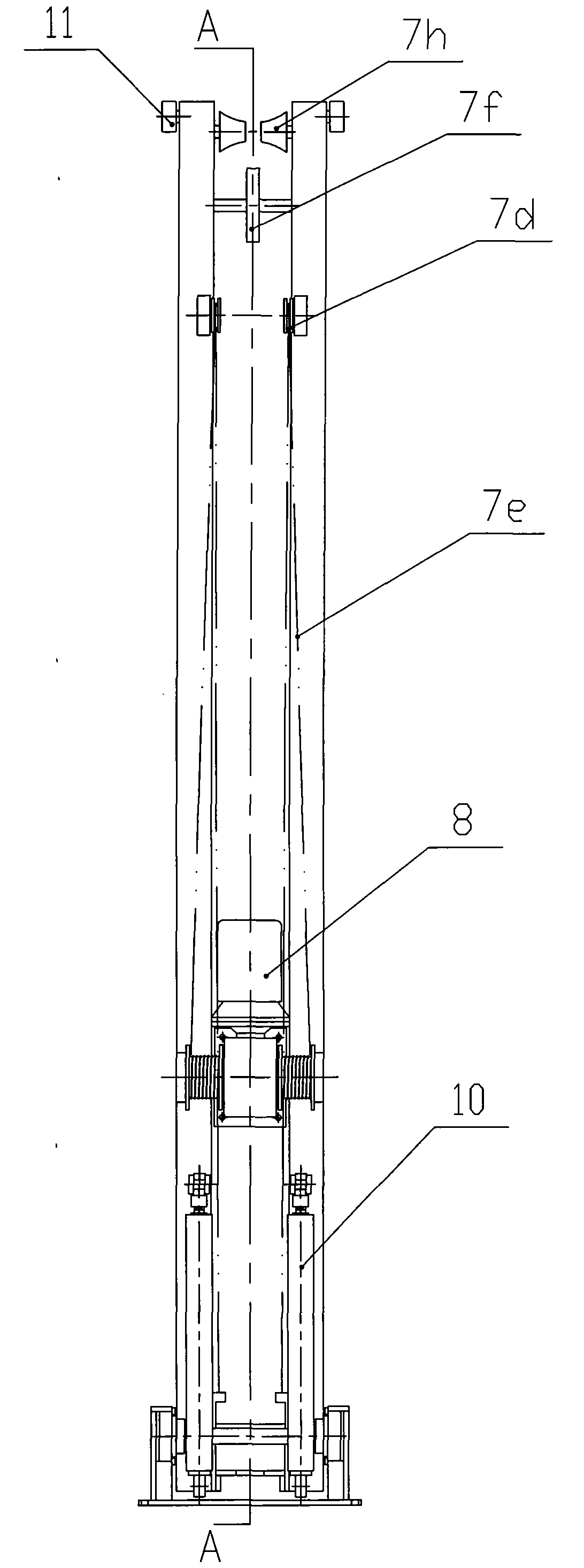 Conveying mechanism and method of upper drilling platform and lower drilling platform of drilling pipe used for petroleum drilling