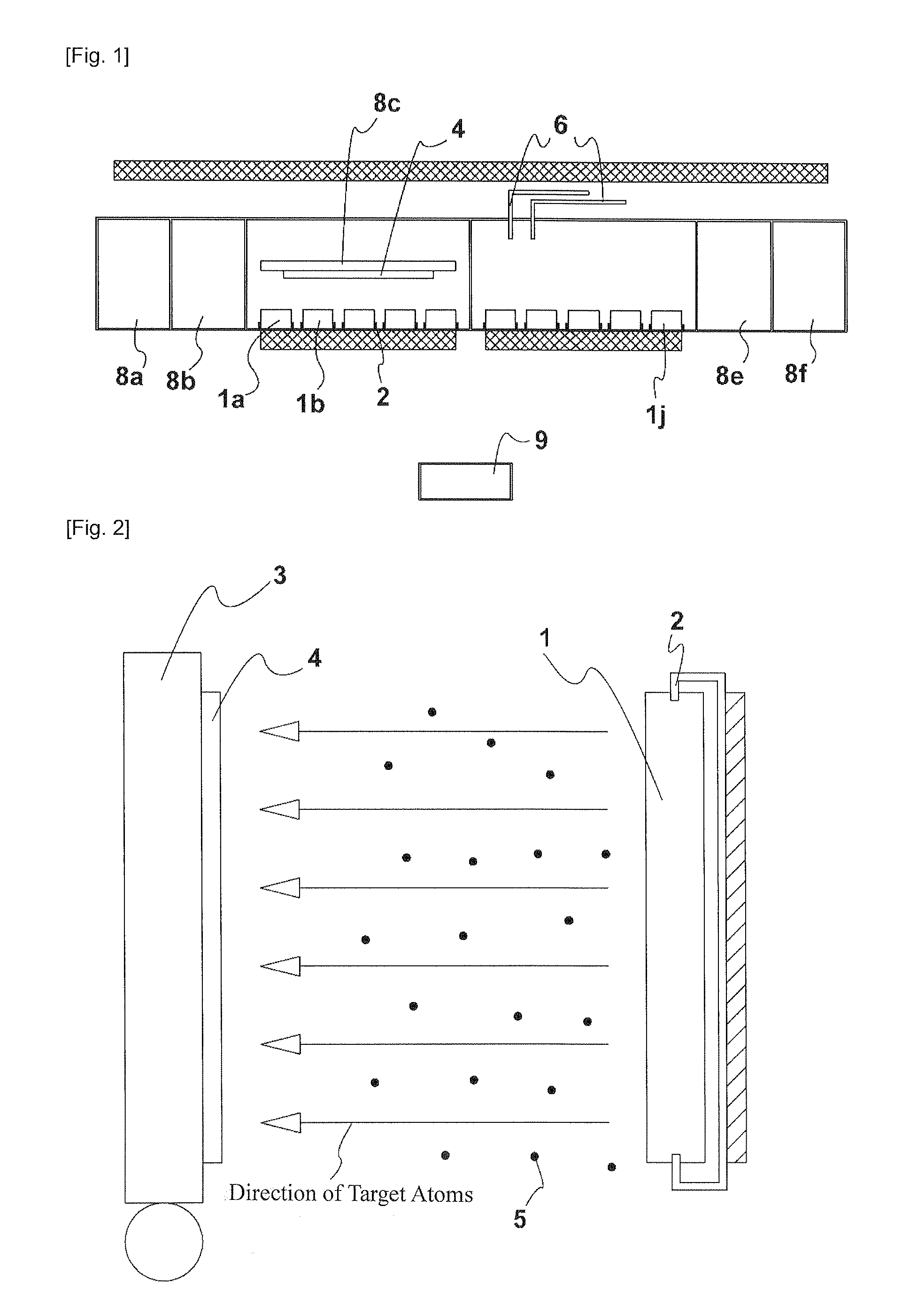 Vacuum deposition method for forming gradient patterns using vacuum device