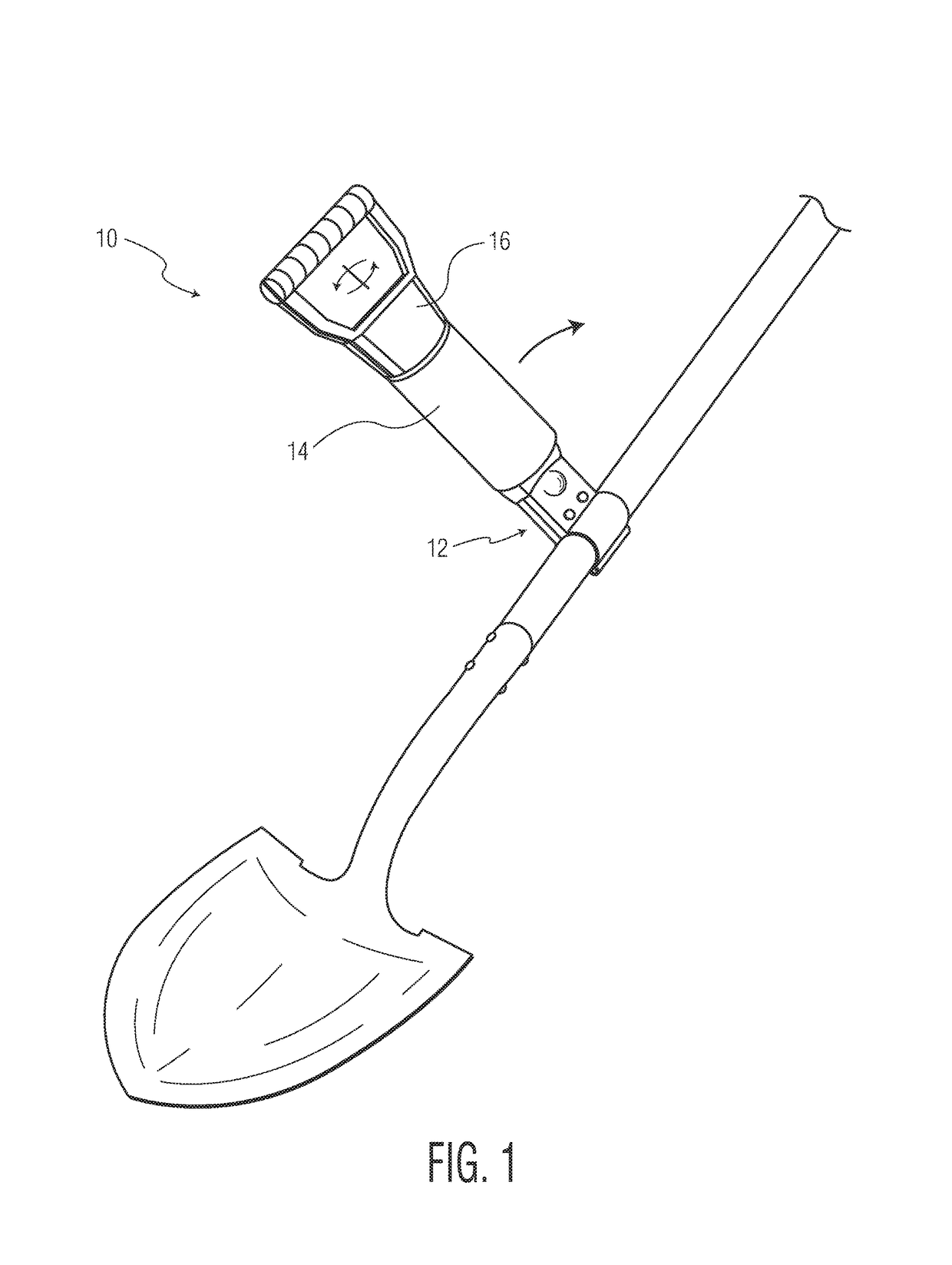 Auxiliary handle attachment for a material-moving tool