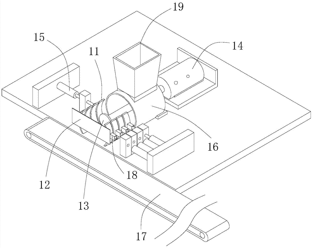 Production device of potato chips