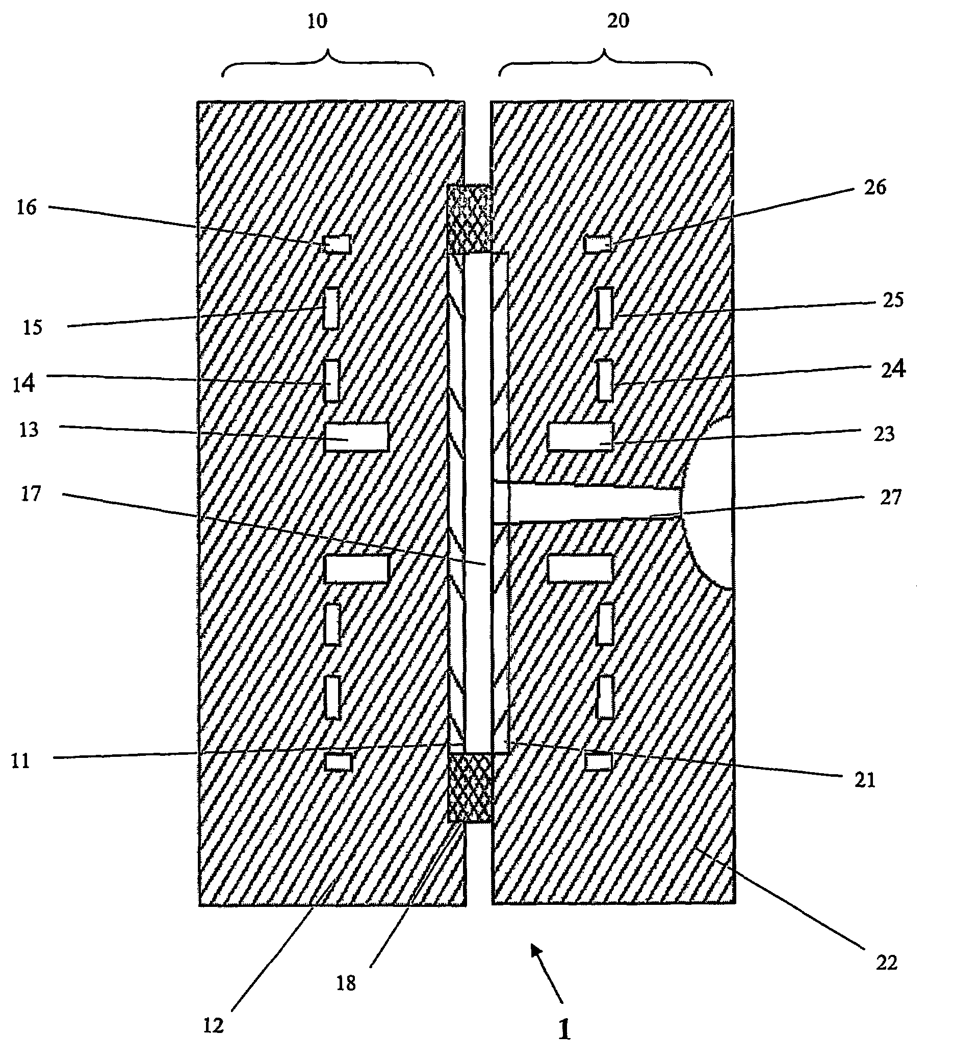 Mold and process for making a very thin wall article