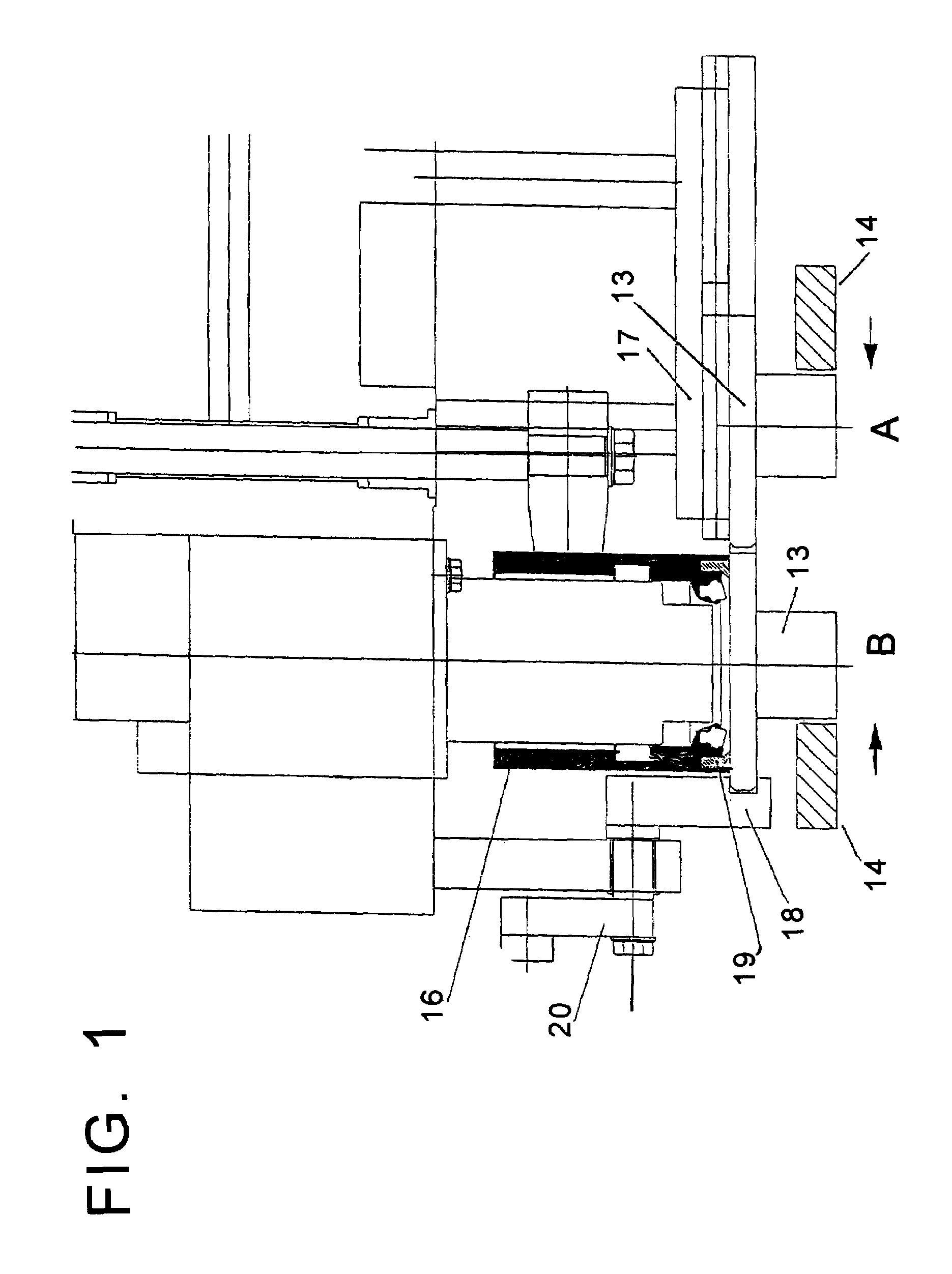 Rotary beverage filling machine for filling cans with a liquid beverage