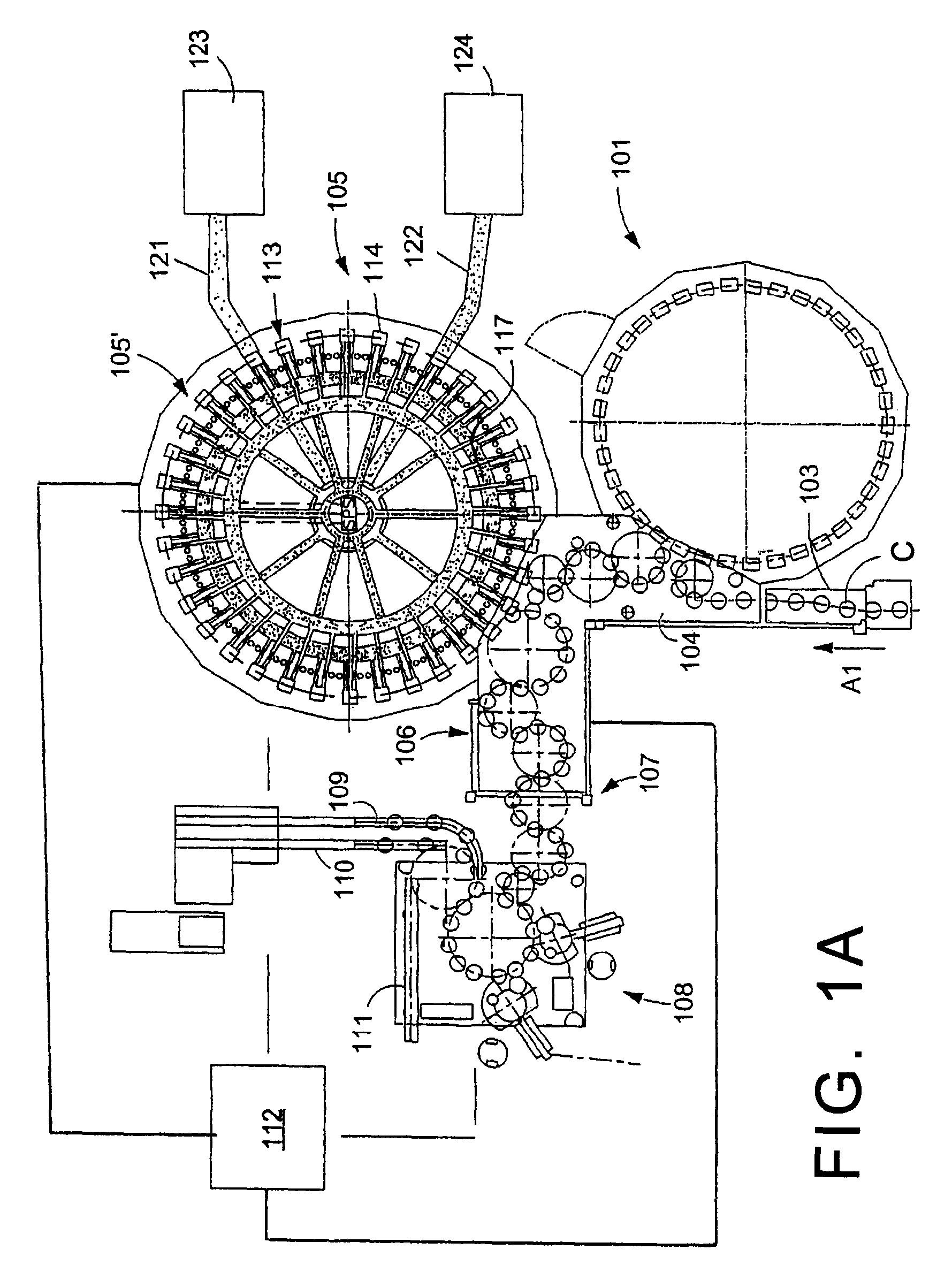 Rotary beverage filling machine for filling cans with a liquid beverage