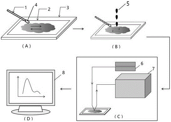 Method for detecting biochemical components of throat swab sample by adopting surface enhanced micro-Raman spectroscopy