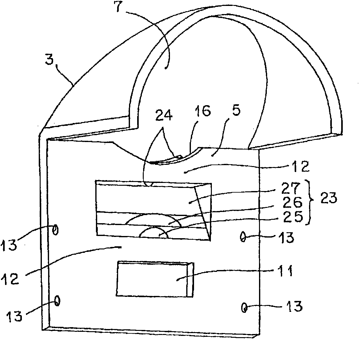 Lamp fitting for vehicle