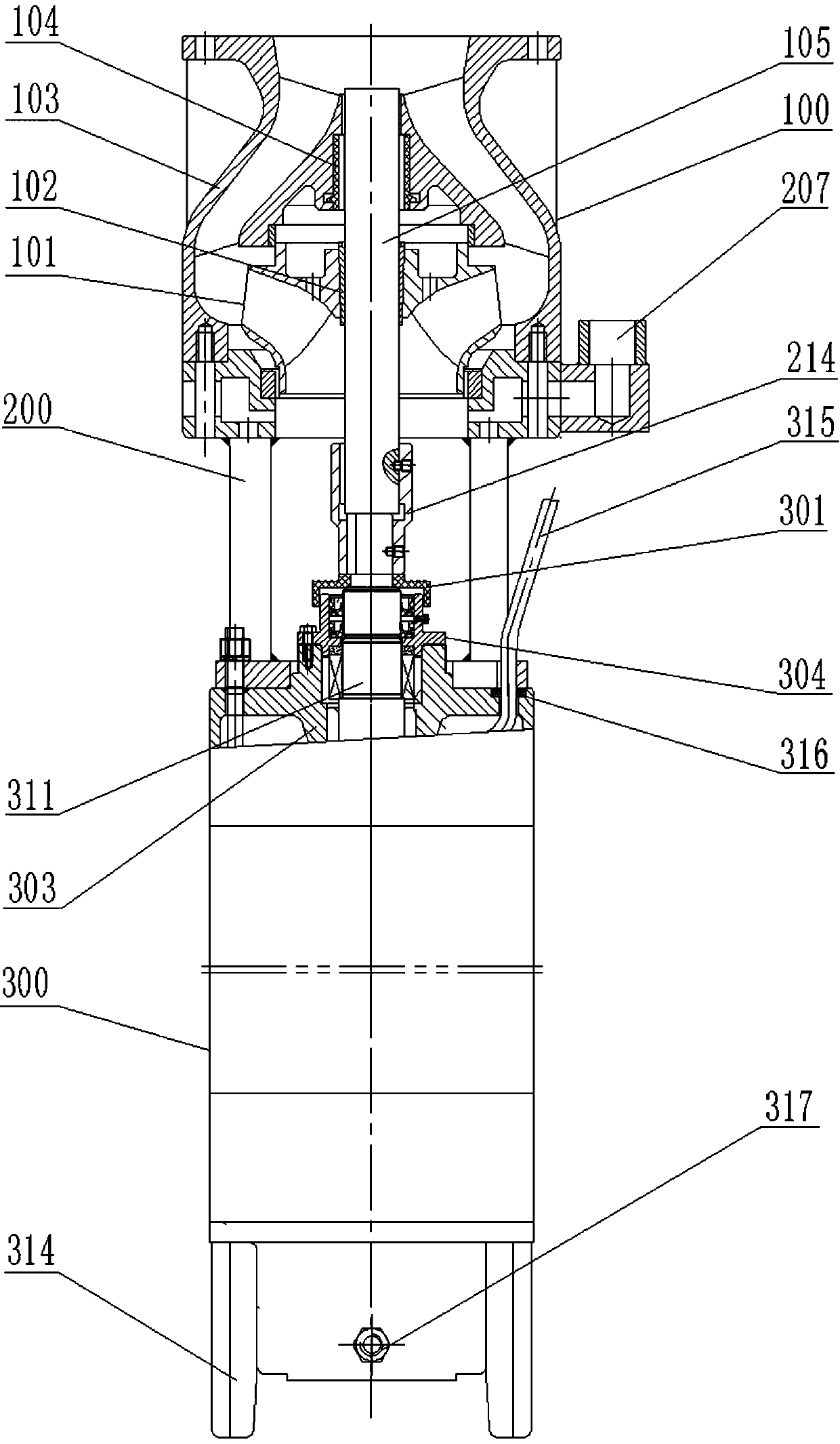 Brine submerging electric pump