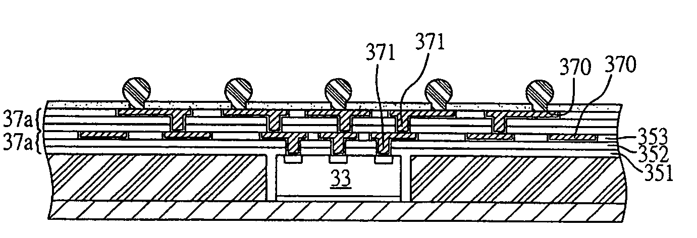 Superfine-circuit semiconductor package structure