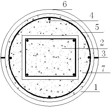 Method for reinforcing concrete column by utilizing PVC-FRP (Poly Vinyl Chloride-Fiberglass Reinforced Plastic) pipe