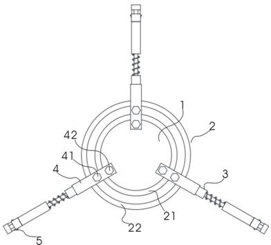 Distribution line three-phase support insulation device