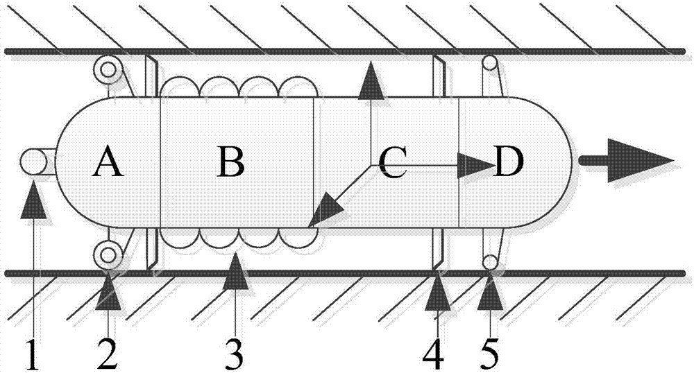 Positioning device for defects of small-diameter pipeline and positioning method based on fast orthogonal searching algorithm