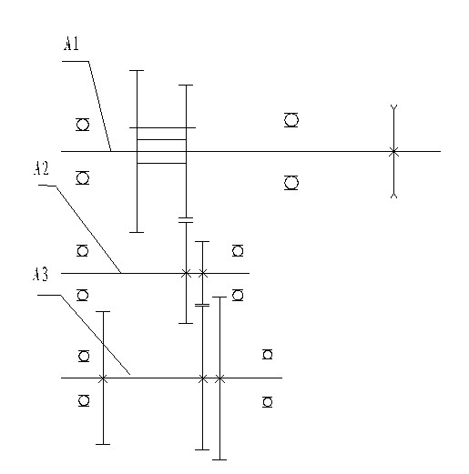 Mechanical stepped speed changer for harvester