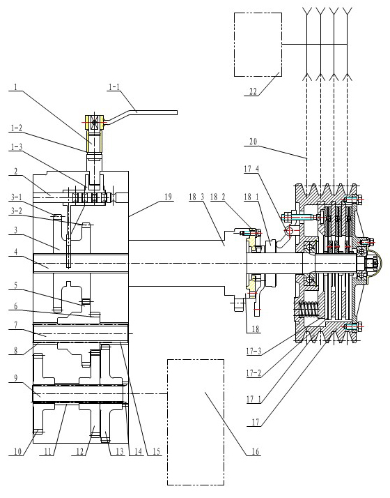 Mechanical stepped speed changer for harvester