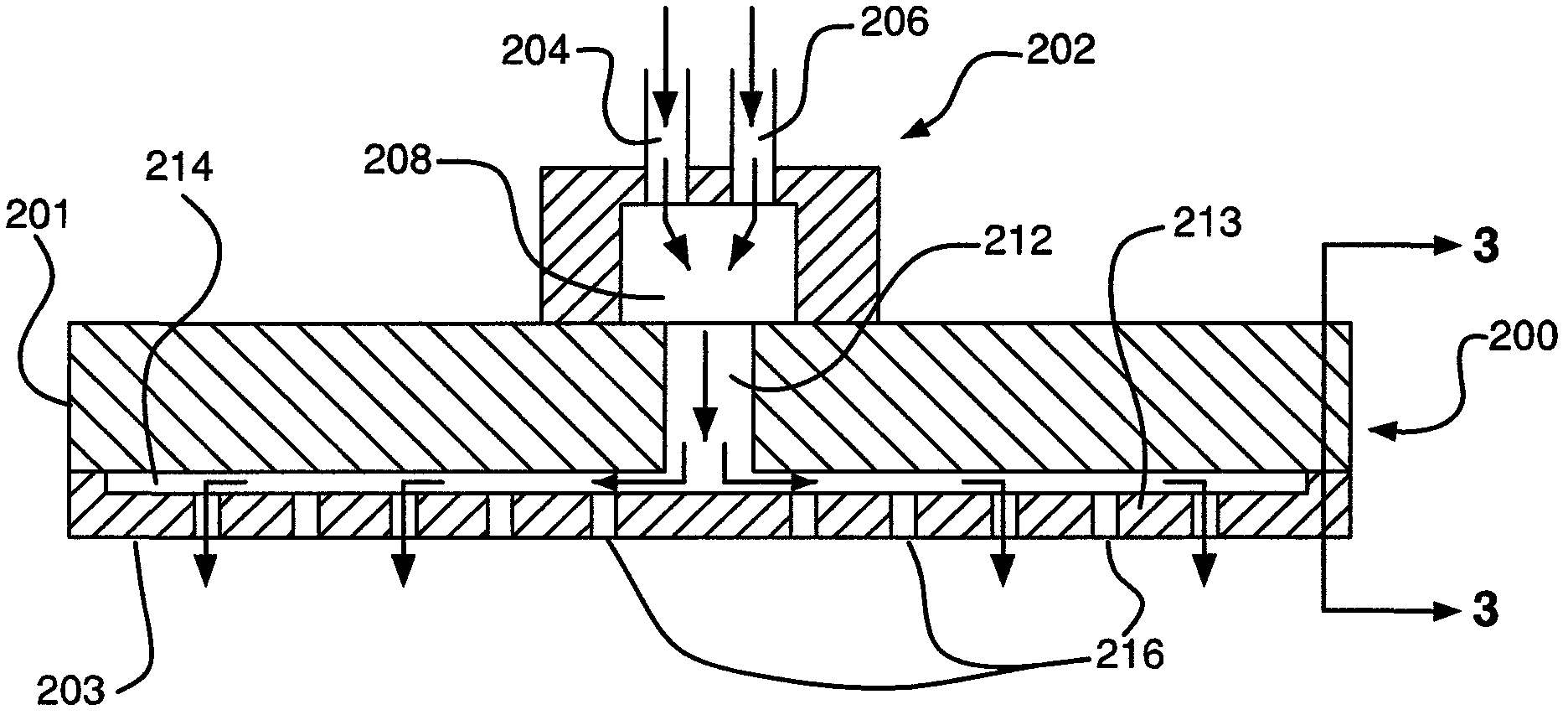 Rapid thermal processing chamber with shower head