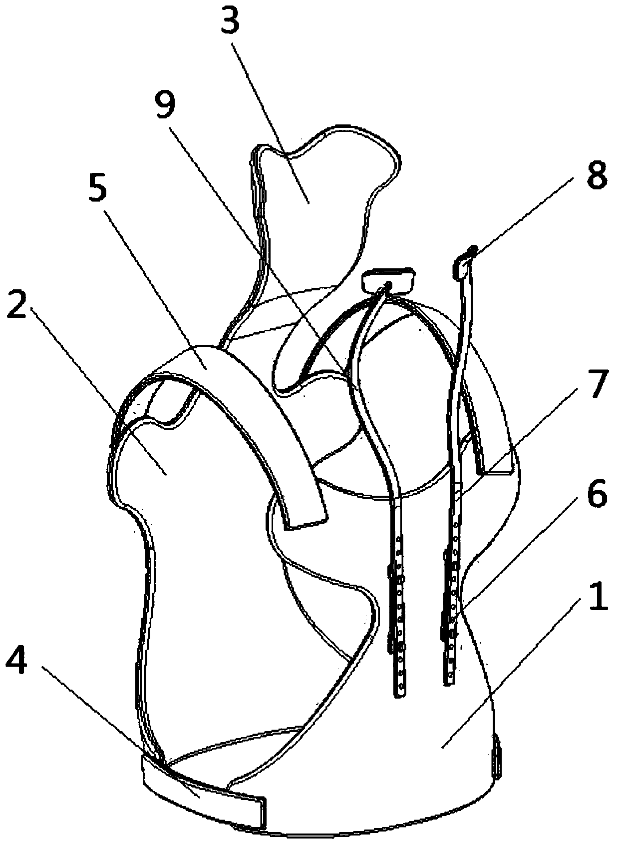 Zygomatic bone support adjustable head-neck-thorax orthosis