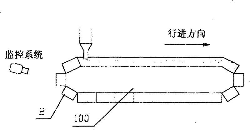 Load-reducing device for sintered material bed, sintering machine and sintering method using the same