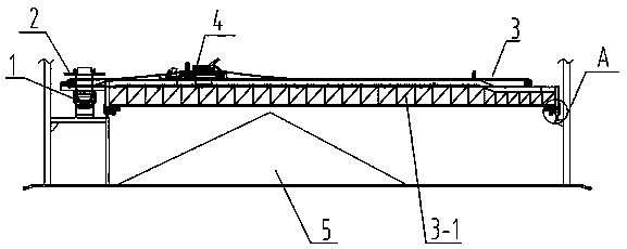 Bulk distributing system of storage yard