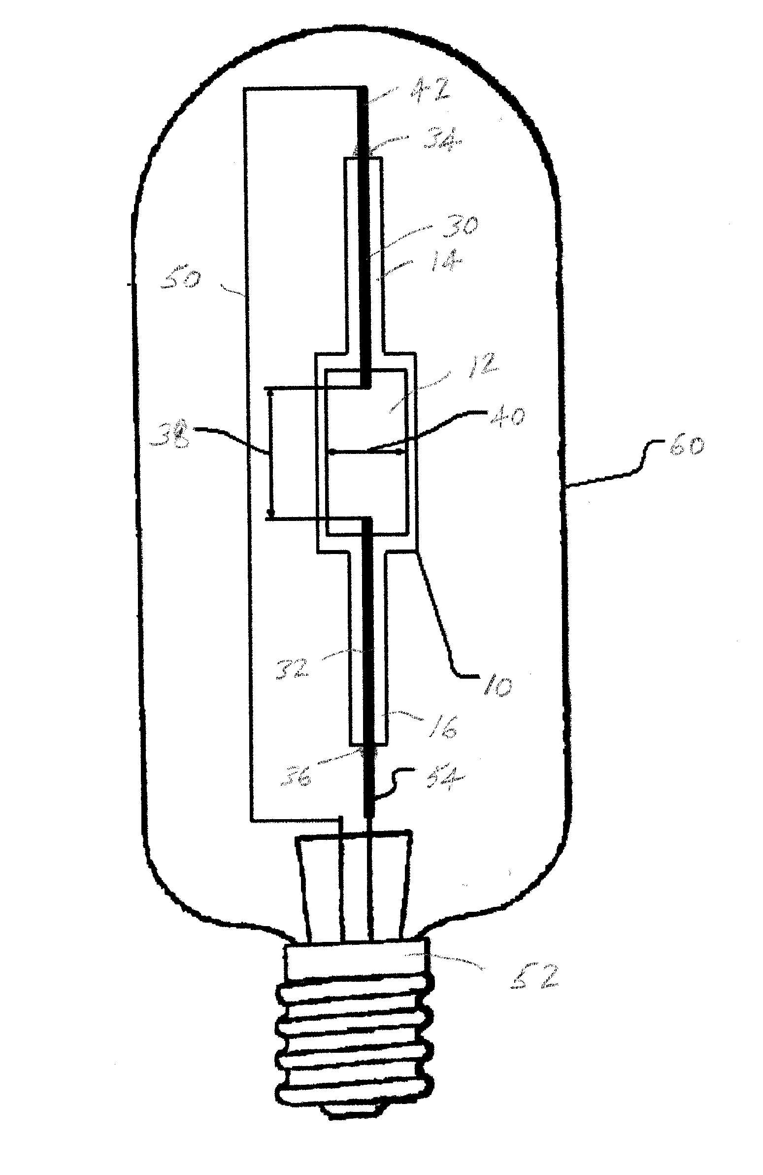 Low mercury ceramic metal halide lamp