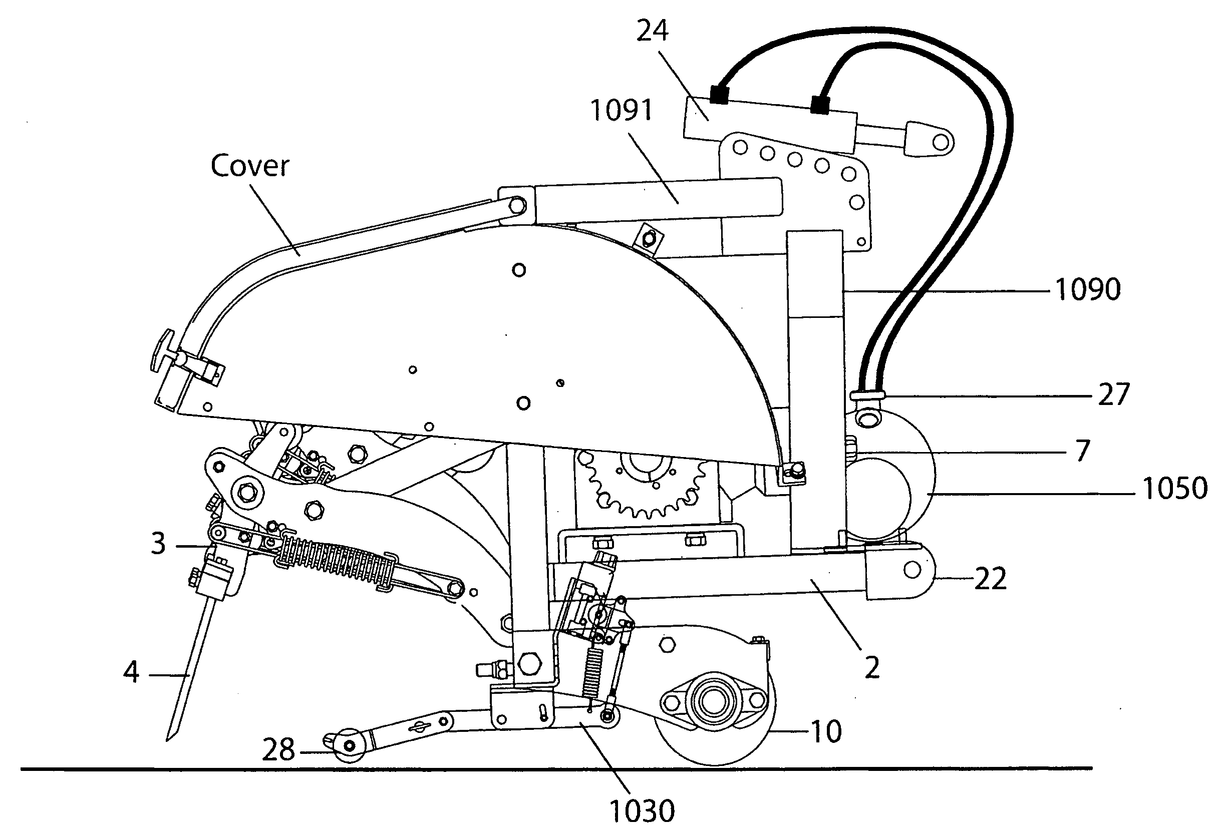 Frame Orientation Control Device for an Aeration Apparatus