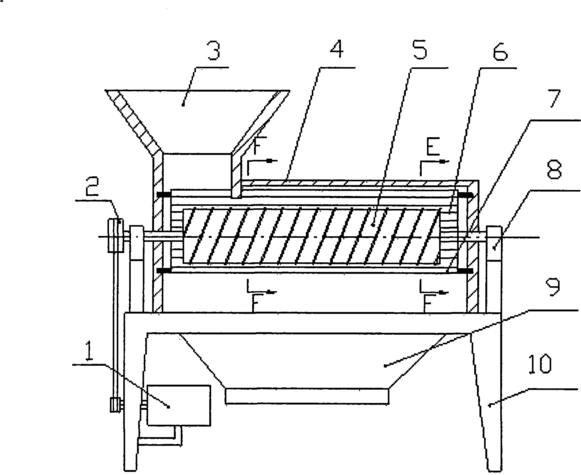 Plate type peeling machine for macadamia nut